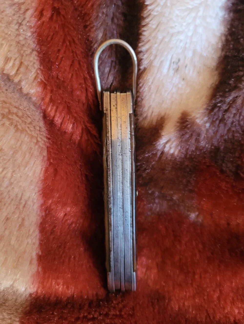 Pal Blade Co. WW2 Era 4 Blade Engineer Or Camp Knife With Brown Bone Scales USA.